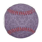 Balle De Baseball Papier peint floral violet Monogram 2 (Devant)