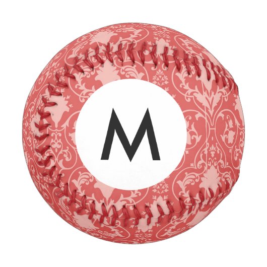 Balle De Baseball Papier peint Monogram Antique scroll (Devant Gauche)