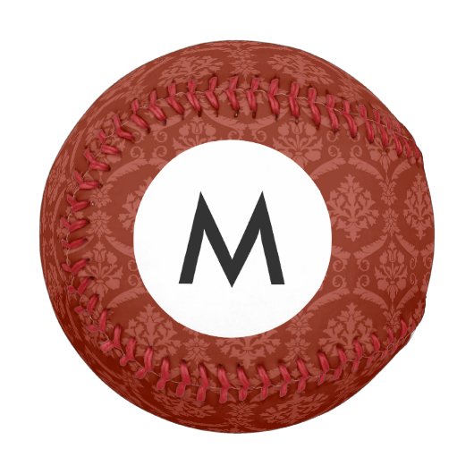 Balle De Baseball Papier peint Monogram Damask 3 (Devant Gauche)