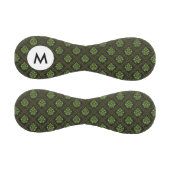 Balle De Baseball Papier peint Monogramme vert floral (Panneaux)