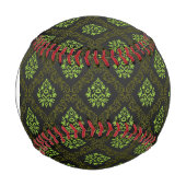 Balle De Baseball Papier peint Monogramme vert floral (Devant)