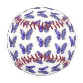 Balle De Baseball Papillon saphir à fleurs (Dos)