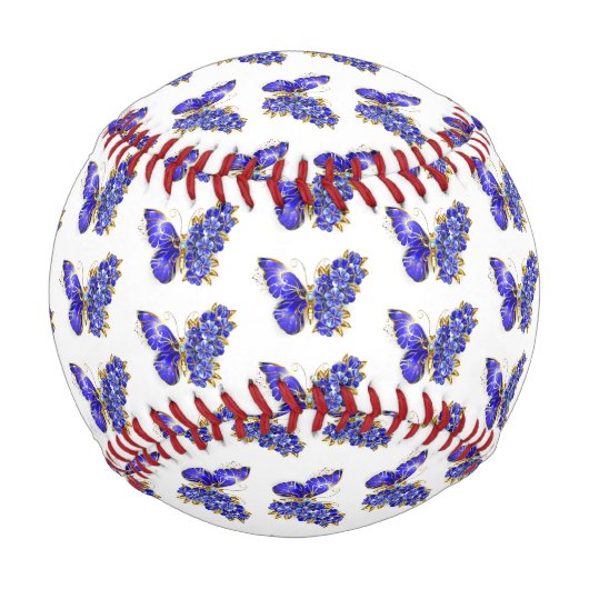 Balle De Baseball Papillon Saphir Fleur (Devant)