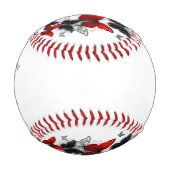 Balle De Baseball Papillons noirs et rouges volants (Devant)
