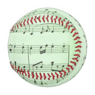 Balle De Baseball Partition de musique verte