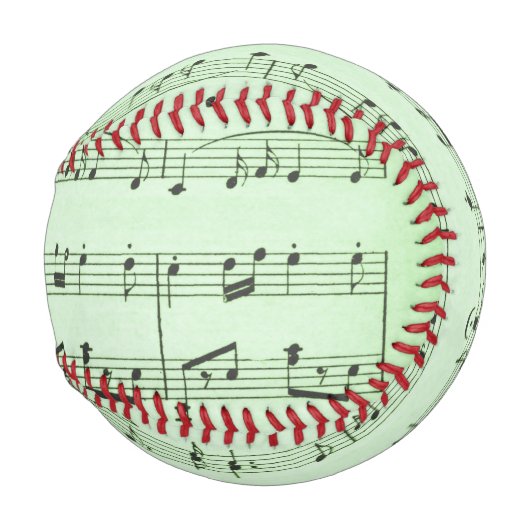 Balle De Baseball Partition de musique verte (Devant Droite)