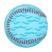 Balle De Baseball Pastel Blue Sea Water Waves Peaceful Ocean (Devant Gauche)
