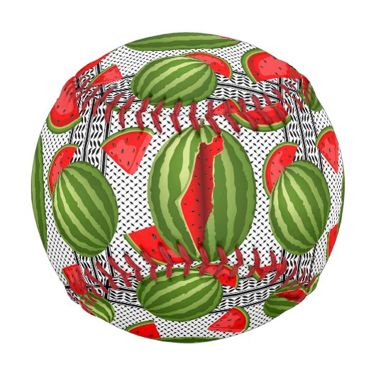 Balle De Baseball Pastèque Palestine - Slice (Devant)