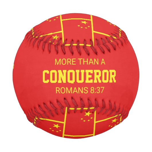 Balle De Baseball Patriotique CHINE Écriture personnalisée DRAPEAU (Devant)