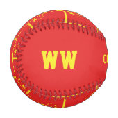 Balle De Baseball Patriotique CHINE Écriture personnalisée DRAPEAU (Devant Gauche)