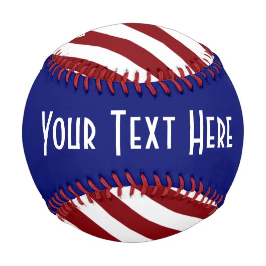 Balle De Baseball Patriotique Custom Baseball HAMbyWG (Devant)