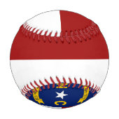 Balle De Baseball Pavillon de la Caroline du Nord (Dos)