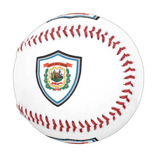 Balle De Baseball Pavillon de la Virginie-Occidentale (Devant Droite)