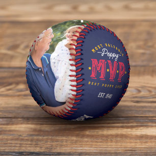 Balle De Baseball Pavot le plus utile MVP personnalisé deux photo Mo