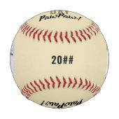 Balle De Baseball Pawpaw 2 Photo Première Fête des pères Crème Or (Devant)