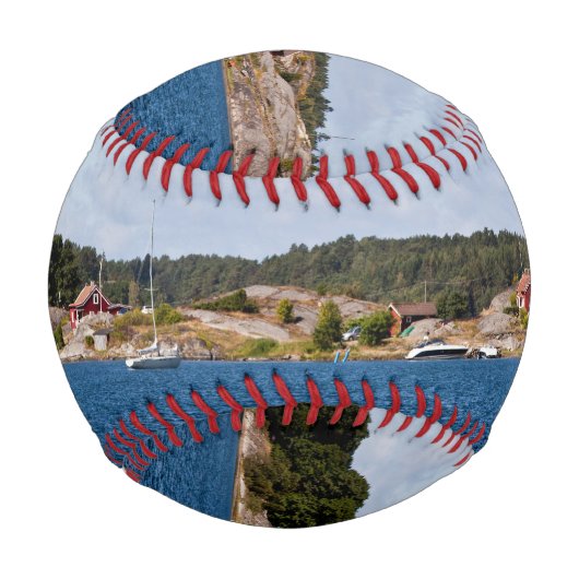 Balle De Baseball Paysage côtier idyllique (Dos)