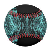 Balle De Baseball Peau de serpent bleu texturé (Dos)
