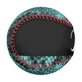 Balle De Baseball Peau de serpent bleu texturé (Devant Gauche)