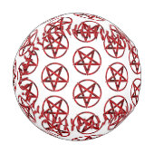 Balle De Baseball Pentagramme du Diable Rouge (Devant Gauche)