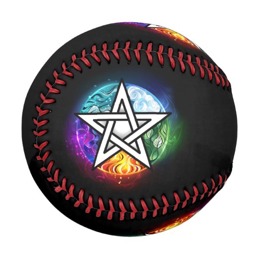 Balle De Baseball pentagramme du Wiccan (Devant Gauche)