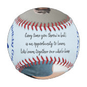 Balle De Baseball Père à enfant Anniversaire souhait (Dos)