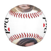 Balle De Baseball Père Anniversaire - Photo Fête des pères (Dos)