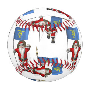 Balle De Baseball Père Noël Avec Drapeau De L'Oregon