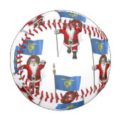 Balle De Baseball Père Noël Avec Drapeau De L'Oregon (Devant Gauche)