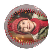 Balle De Baseball Père Noël MVP Joyeux Noël Nom 2 Photos (Devant Gauche)