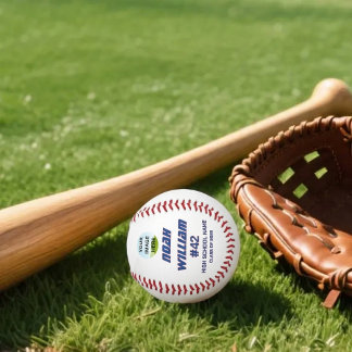Balle De Baseball Personalized Player Name Photo
