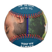 Balle De Baseball Personnalisé 2 Photo Turquoise STEPDAD (Dos)