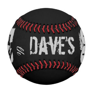 Balle De Baseball Personnalisé Moderne Gras Noir 50e Anniversaire No