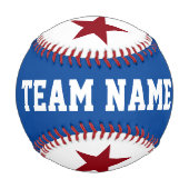 Balle De Baseball Personnalisé Star Player Équipe Noms rouge blanc b (Dos)