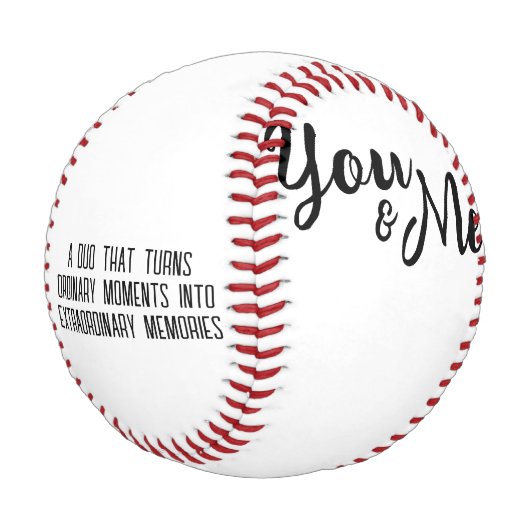 Balle De Baseball Personnalisé vous & moi (Angle)