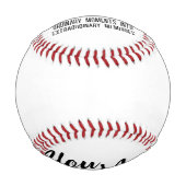 Balle De Baseball Personnalisé vous & moi (Devant)