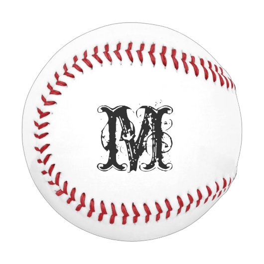 Balle de baseball personnalisée avec initiales du (Devant Gauche)