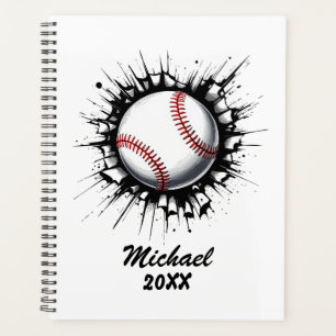 Balle de baseball personnalisée brisant un mur