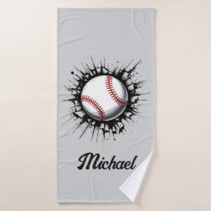 Balle De Baseball Personnalisée Qui Traverse Le Mu