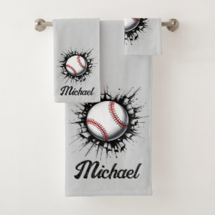 Balle De Baseball Personnalisée Qui Traverse Le Mu