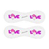 Balle De Baseball Personnaliser l'amour Gnome Coeur rose pourpre (Panneaux)