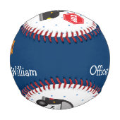 Balle De Baseball Petit Garçon policier et voiture (Dos)