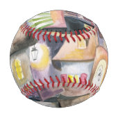 Balle De Baseball Petite ville la nuit (Dos)