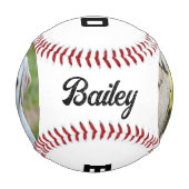 Balle De Baseball Photo Best Dog Dad Baseball personnalisé (Dos)