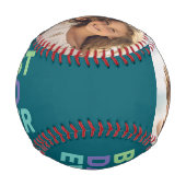 Balle De Baseball Photo Best Papa Ever - Whimsical Greeting Blue (Devant)