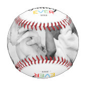 Balle De Baseball Photo-cadeau Best Daddy Ever (Devant)