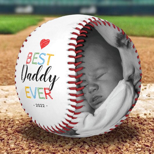 Balle De Baseball Photo-cadeau Best Daddy Ever