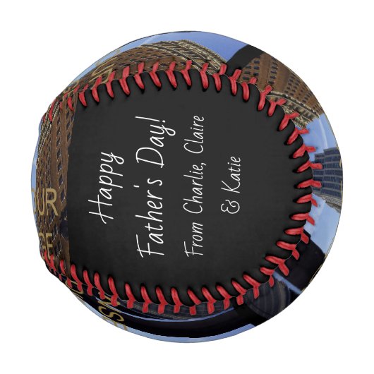 Balle De Baseball Photo Collage Noms Personnalisés Baseball (Devant Droite)