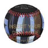 Balle De Baseball Photo Collage Noms Personnalisés Baseball (Dos)