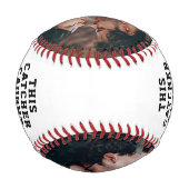 Balle De Baseball Photo d'ami de garçon personnalisée (Dos)