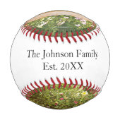 Balle De Baseball Photo de famille Père et bébé (Dos)